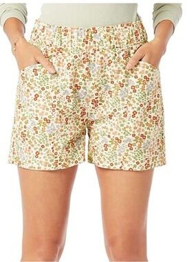 Levi’s pull on cotton floral shorts pockets 4” inseam Plus Size 3X EUC